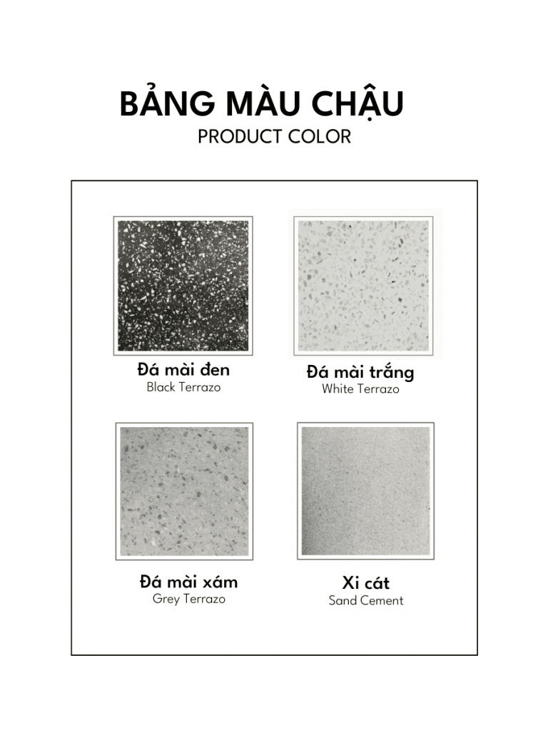 Chậu đá mài tròn bo đáy