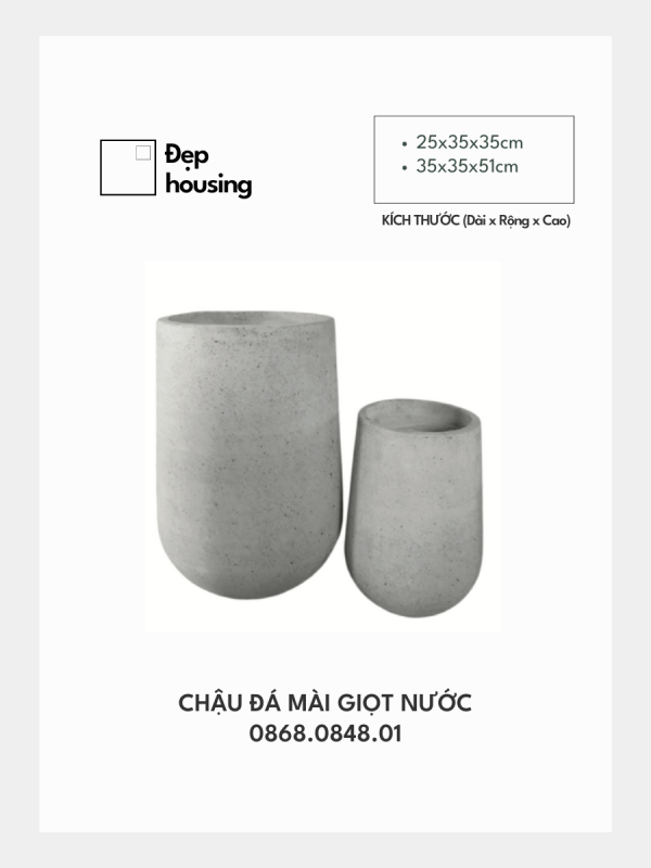 Chậu đá mài giọt nước