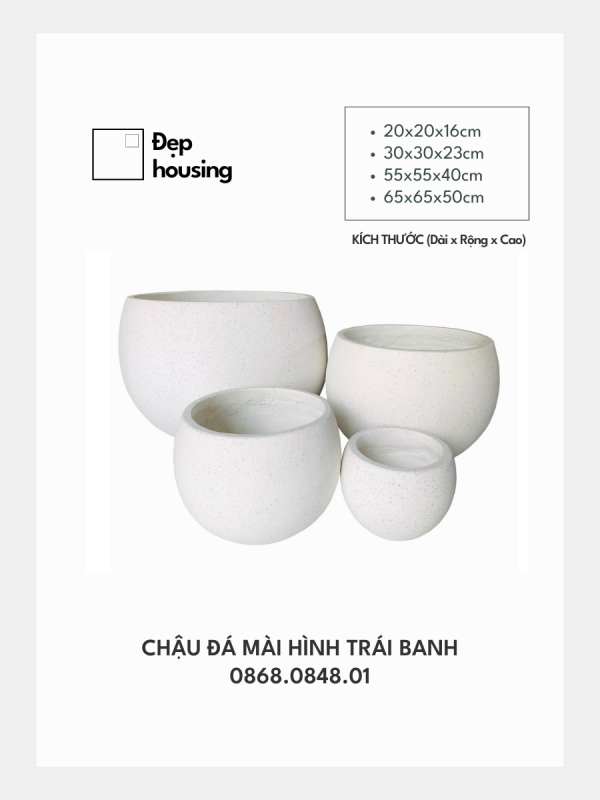 Chậu đá mài trái banh